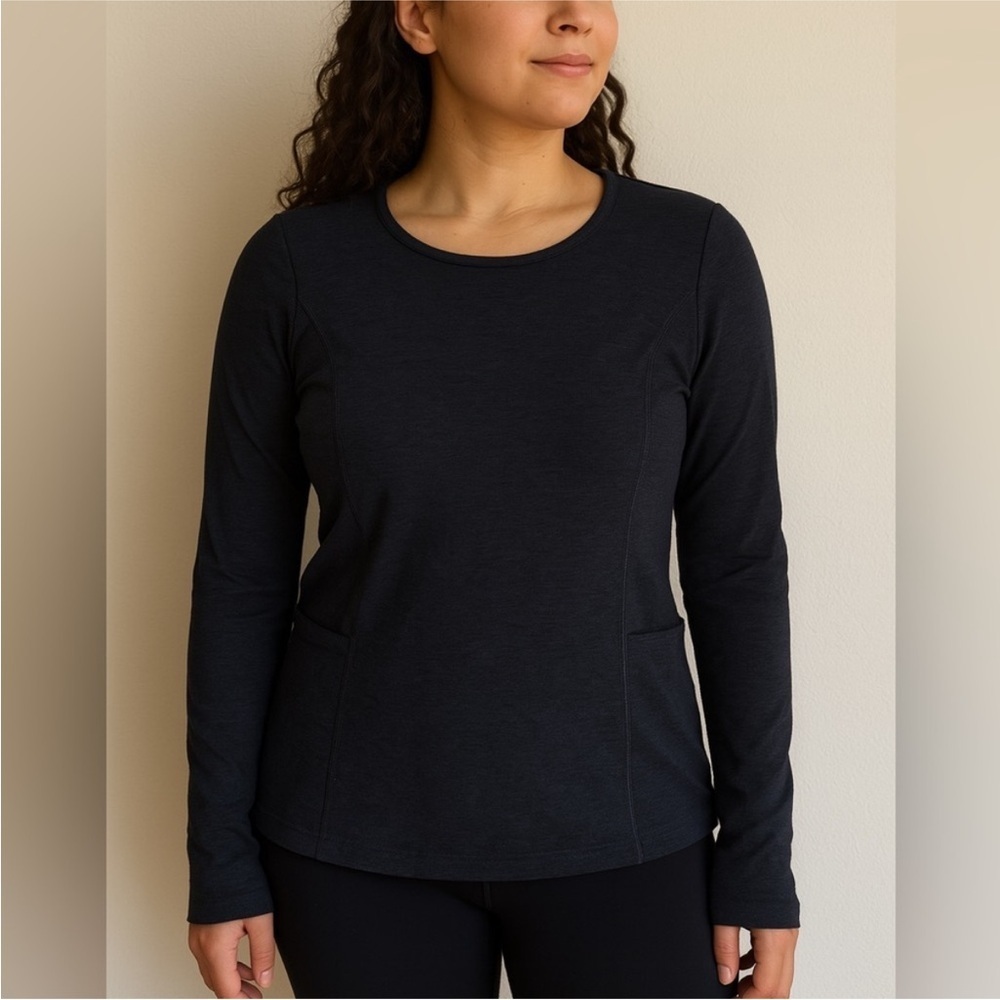 Beyond Yoga Out of Pocket Long Sleeve Pullover in Charcoal Grey